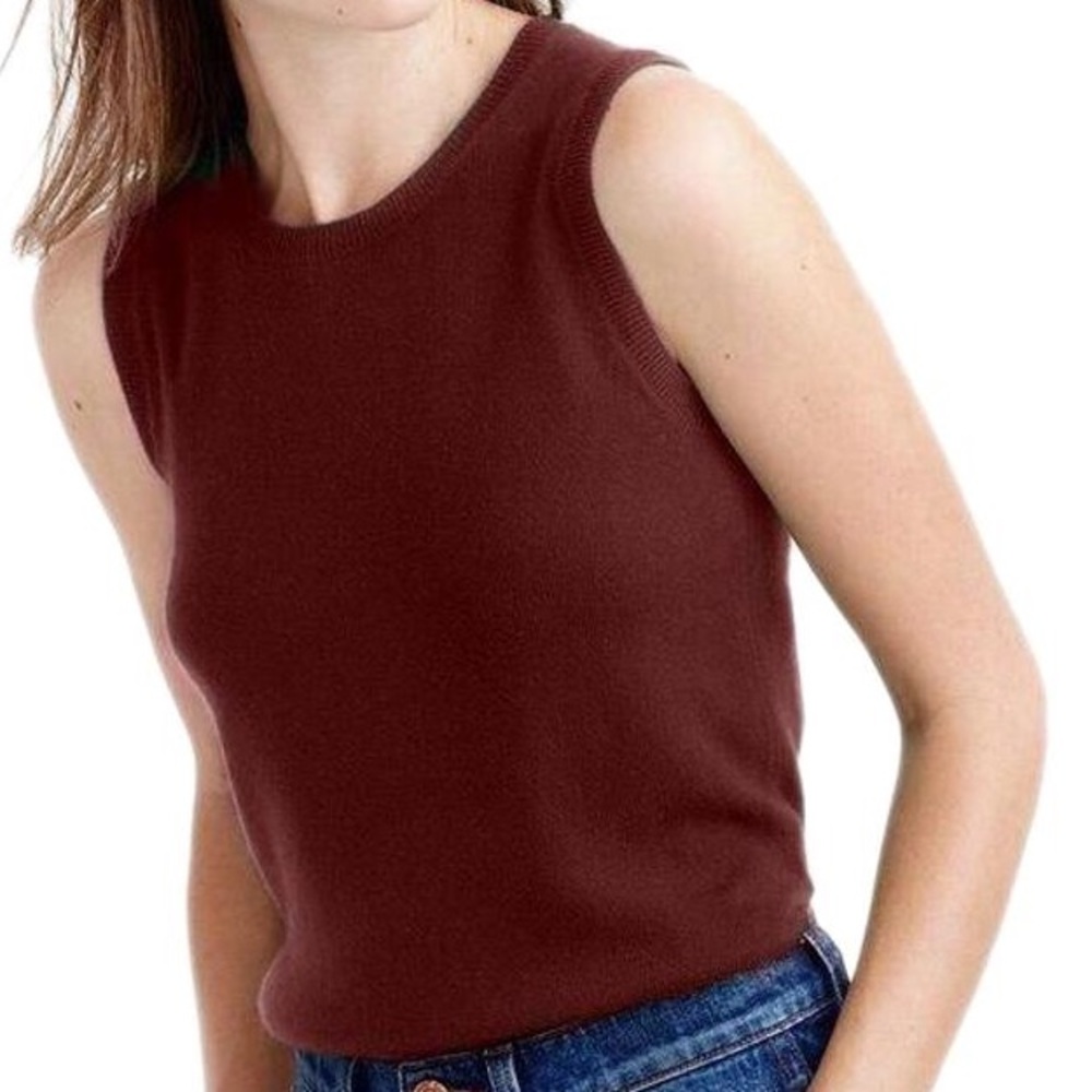 august silk Dark Brown Sleeveless Sweater